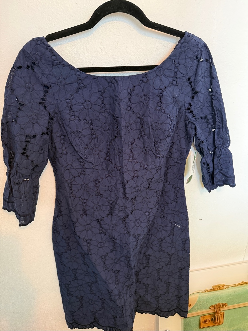 Lilly Pulitzer Navy Blue Shayna eyelet dress